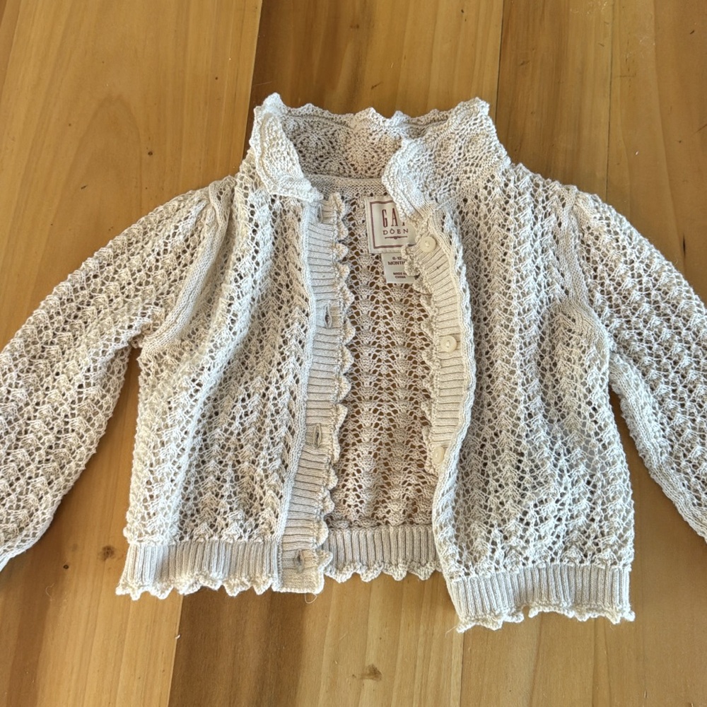 Gap Doen linen baby cardigan 6/12 months